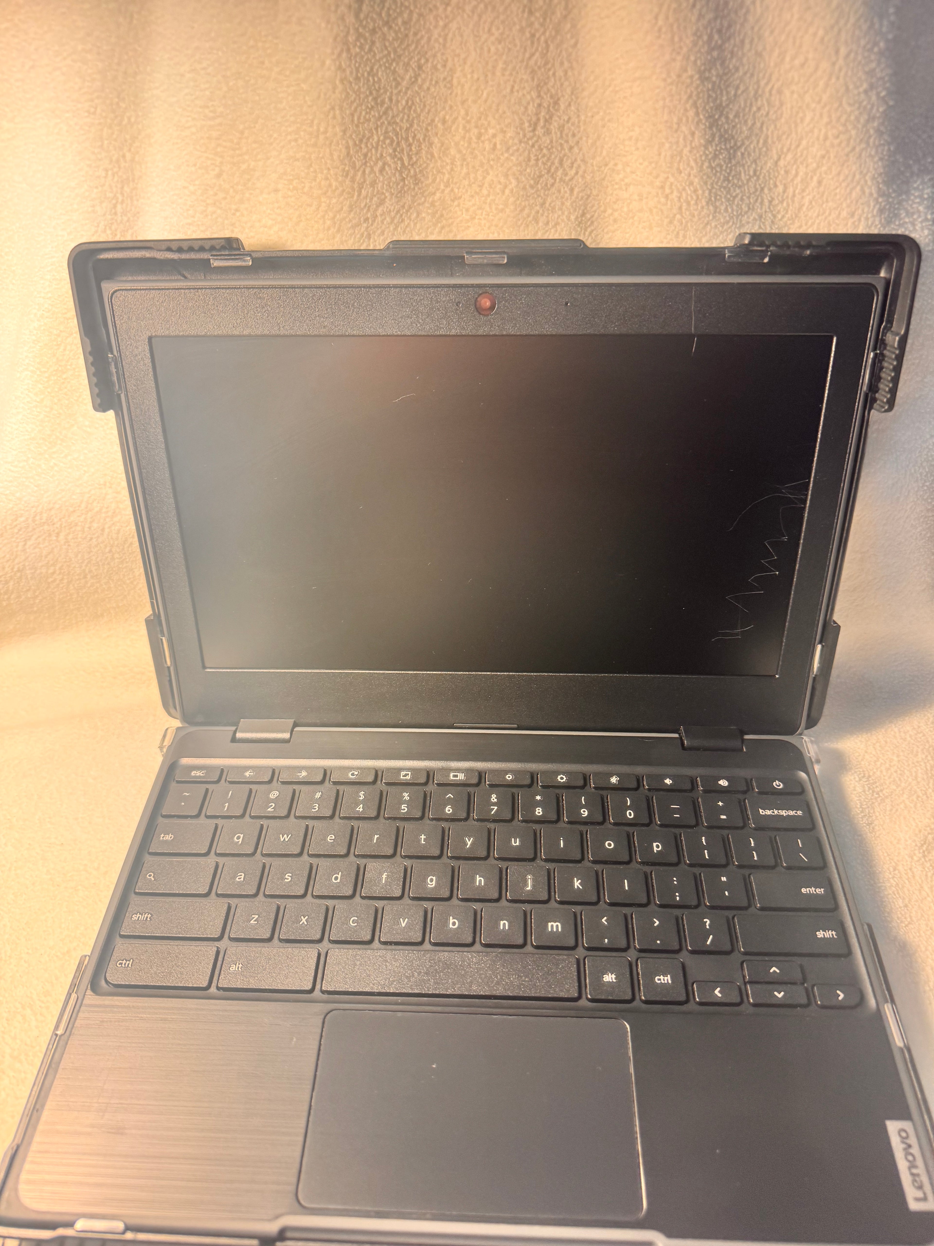 Lenovo Chromebook with strong case